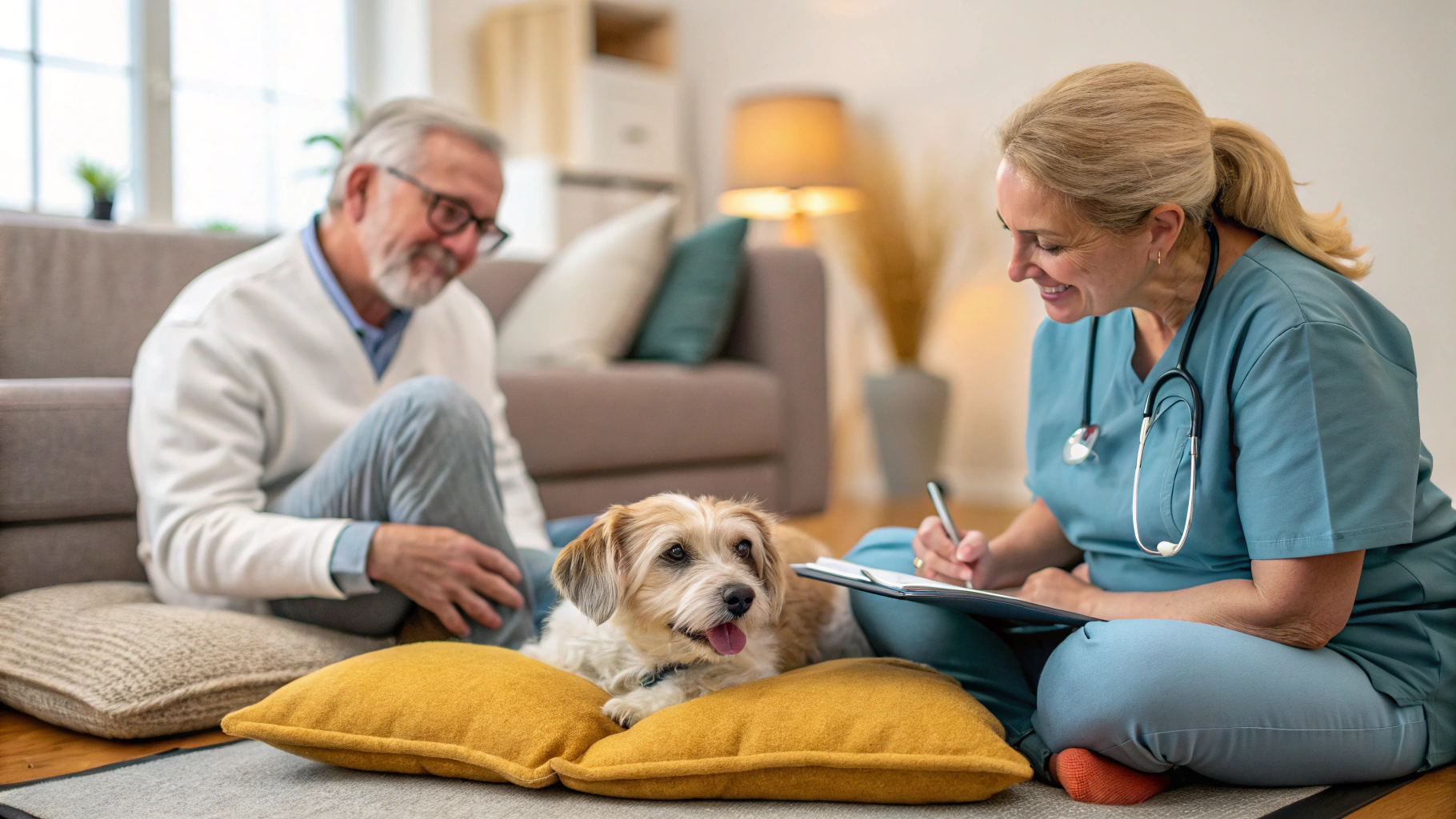 Perros reactivos o mayores: cómo hacer sus cuidados médicos sin sufrimiento